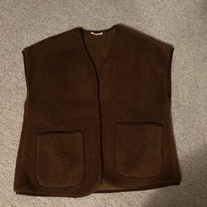 Brown Sherpa Vest